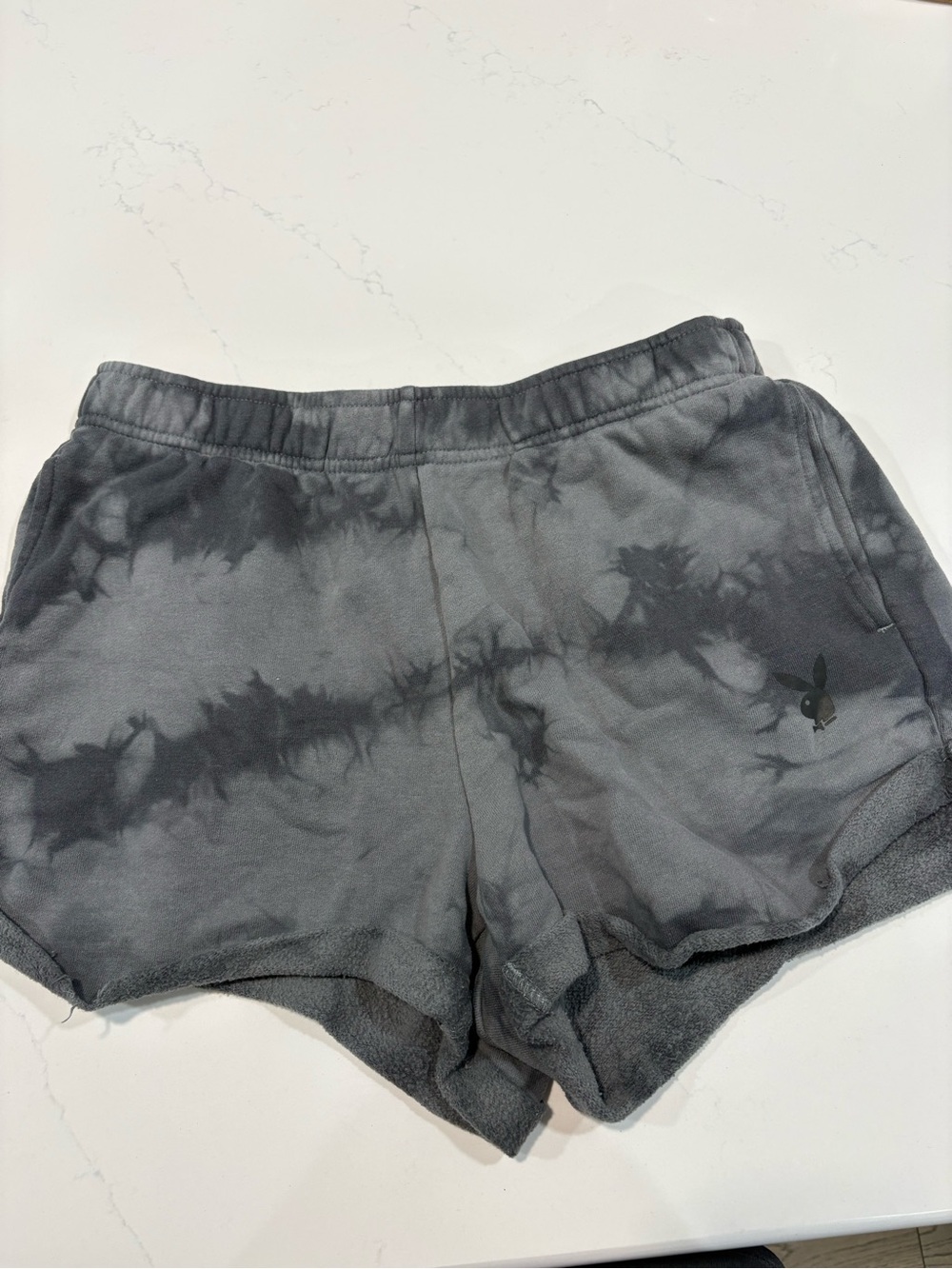 WMNS Playboy by PACSUN Gray Tie-Dye Lounge Shorts Sz Medium